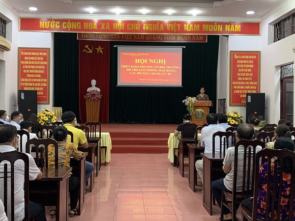 UBND phường Trần Nguyên Hãn tổ chức Hội nghị triển khai phương án bồi thường hỗ trợ giải phóng...
