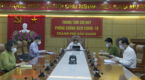 Thành phố Bắc Giang dự hội nghị trực tuyến toàn quốc về công tác tiêm chủng vắc- xin phòng Covid-19