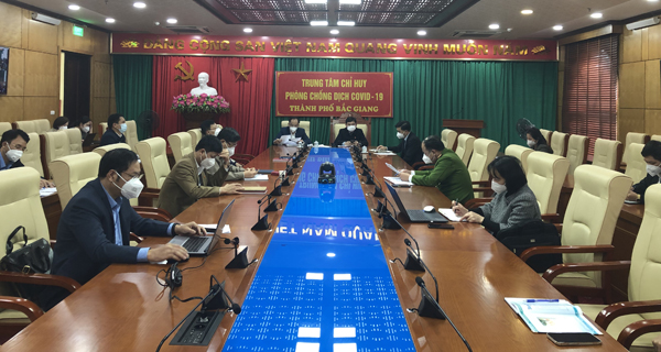 Hội nghị giao ban trực tuyến phòng, chống dịch Covid-19 tỉnh Bắc Giang