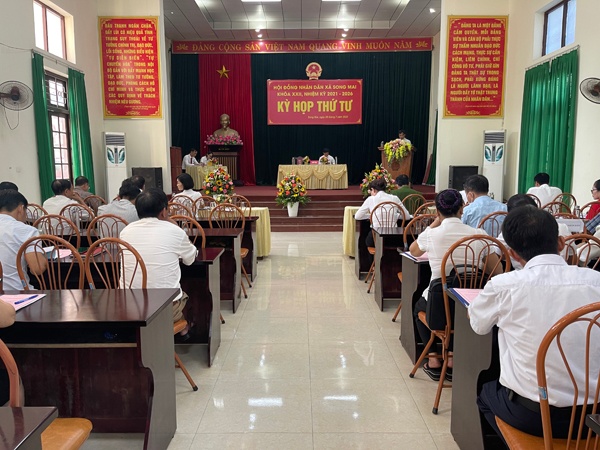 Hội đồng nhân dân xã Song Mai tổ chức kỳ họp thứ 4 khóa XXII  nhiệm kỳ 2021-2026
