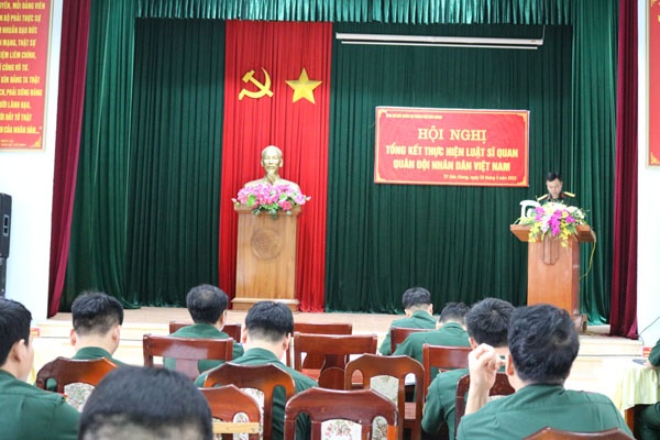 Ban CHQS TP Tổng kết thực hiện Luật Sĩ quan Quân đội nhân dân Việt Nam