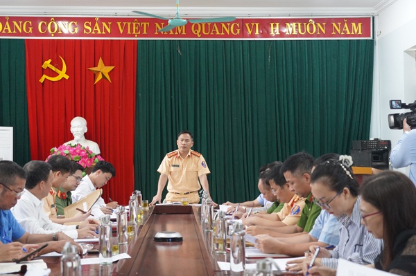 Ban ATGT tỉnh làm việc với thành phố Bắc Giang
