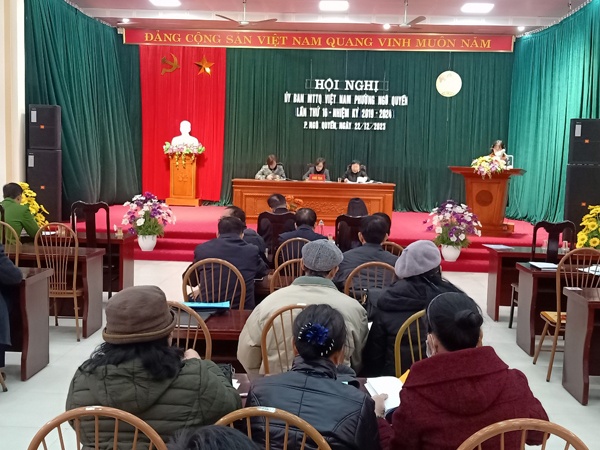 Hội nghị Uỷ ban MTTQ Việt Nam phường Ngô Quyền lần thứ 16, nhiệm kỳ 2019-2024