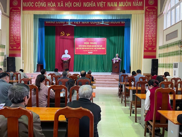 UBND xã Song Khê phối hợp tổ chức Hội nghị tuyên truyền, phổ biến giáo dục pháp luật về Luật Thực...