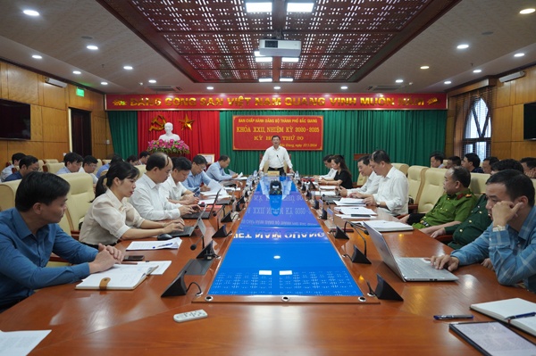 Ban chấp hành Đảng bộ thành phố Bắc Giang khoá XXII nhiệm kỳ 2020-2025 tổ chức kỳ họp thứ 20