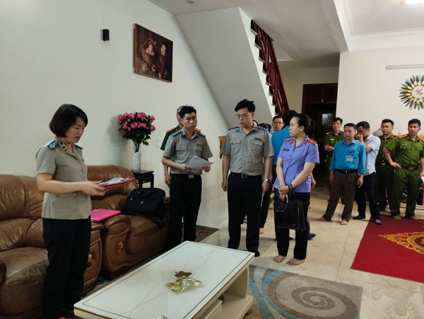 Cưỡng chế kê biên tài sản thi hành án tại xã Song Mai
