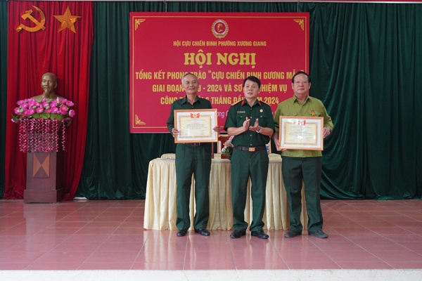Hội CCB phường Xương Giang tổng kết phong trào “Cựu chiến binh gương mẫu” giai đoạn 2019-2024 và sơ kết 6 tháng đầu năm 2024