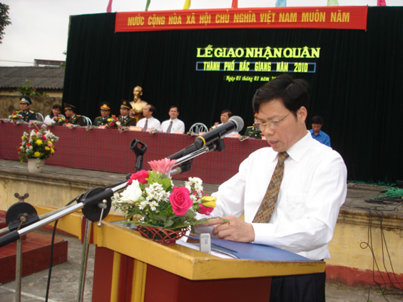 Thành phố Bắc Giang hoàn thành nhanh gọn lễ  giao nhận tân binh năm 2010.                        ...