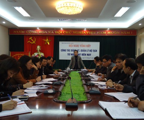 Tổng kết công tác đăng ký và quản lý hộ tịch trên địa bàn thành phố Bắc Giang từ năm 1987 đến nay...