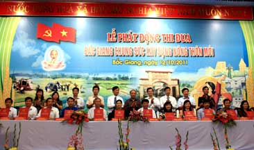 Bắc Giang: Phát động thi đua Bắc Giang chung sức xây dựng nông thôn mới.                         ...